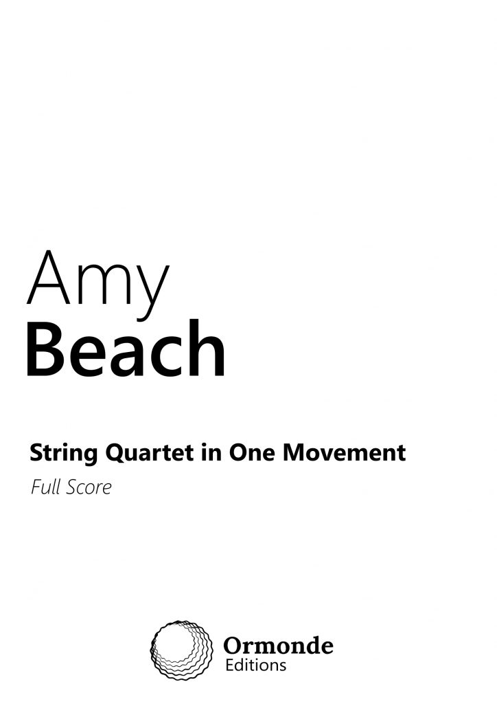String Quartet in One Movement, Op. 89