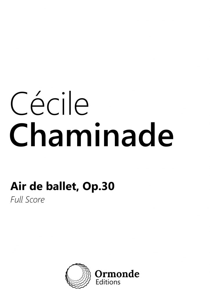 Air de ballet, Op. 30