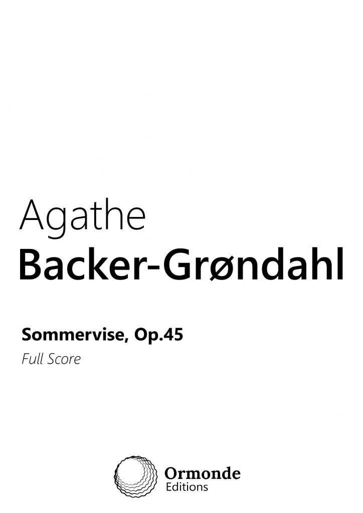 Sommervise, Op. 45 no. 3